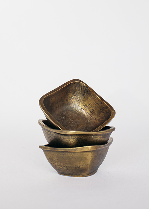 3-piece Brass Antique Bowls
